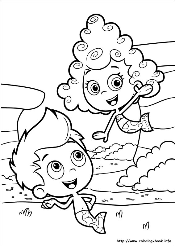 Plansa de colorat cu Bubble Guppies 33 32